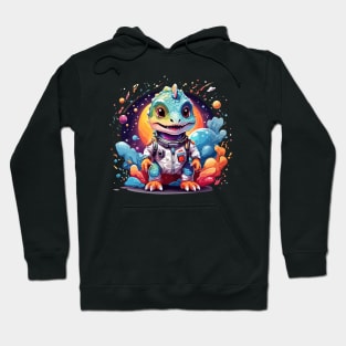 dinosaur astronaut in space Hoodie